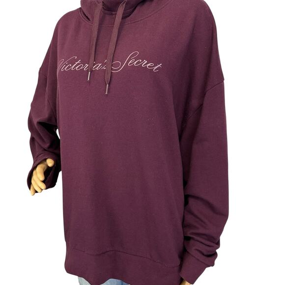 Victoria's Secret Hoodie Purple Pullover Logo Size XL - Picture 10 of 13